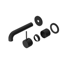 Mecca Wall Basin/Bath Mixer Separate Back Plate Handle Up 120mm Trim Kits Only Matte Black