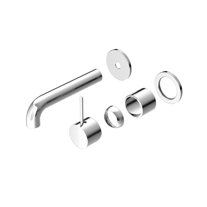Mecca Wall Basin/Bath Mixer Separate Back Plate Handle Up 160mm Trim Kits Only Chrome