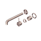 Mecca Wall Basin/Bath Mixer Separate Back Plate Handle Up 230mm Trim Kits Only Brushed Bronze