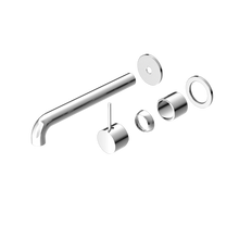 Mecca Wall Basin/Bath Mixer Separate Back Plate Handle Up 230mm Trim Kits Only Chrome