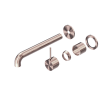 Mecca Wall Basin/Bath Mixer Separate Back Plate Handle Up 260mm Trim Kits Only Brushed Bronze