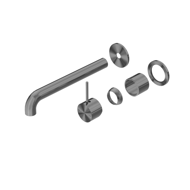 Mecca Wall Basin/Bath Mixer Separate Back Plate Handle Up 260mm Trim Kits Only Gun Metal