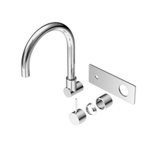 Mecca Wall Basin/Bath Mixer Swivel Spout Handle Up Trim Kits Only Chrome