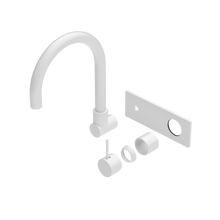 Mecca Wall Basin/Bath Mixer Swivel Spout Handle Up Trim Kits Only Matte White