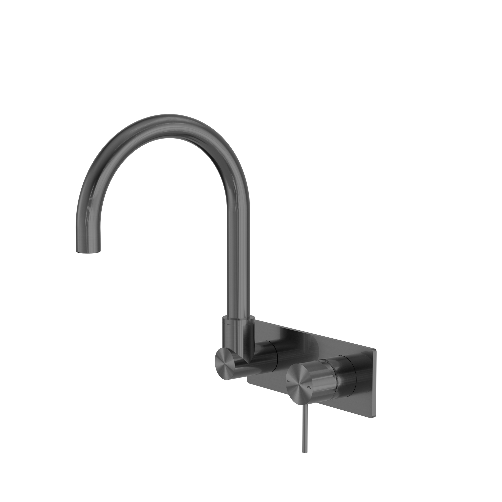 Mecca Wall Basin/Bath Mixer Swivel Spout Gun Metal