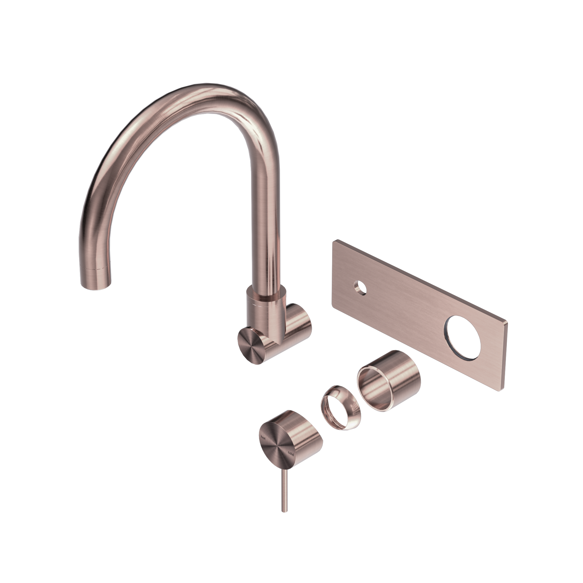 Mecca Wall Basin/Bath Mixer Swivel Spout Trim Kits Only Brushed Bronze