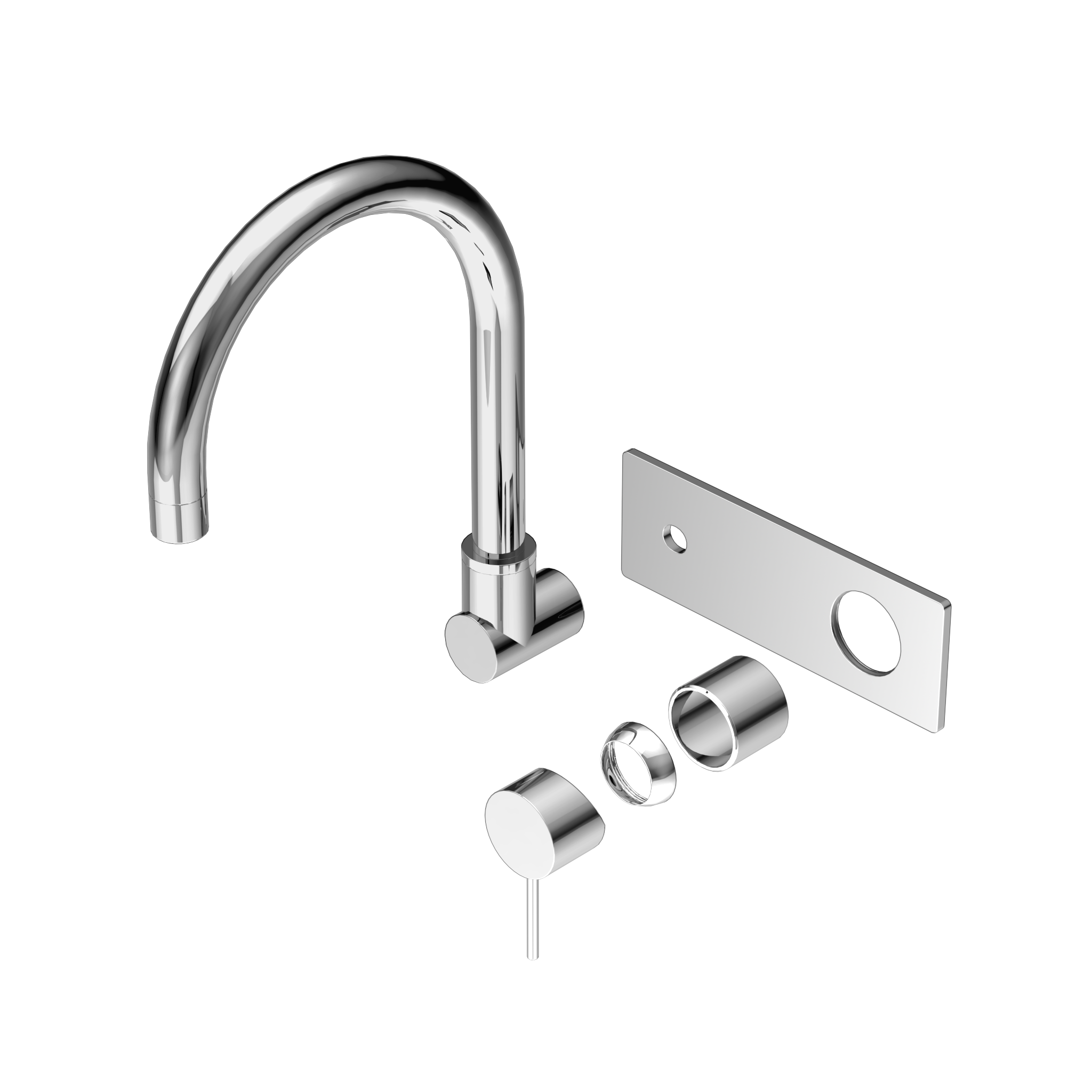 Mecca Wall Basin/Bath Mixer Swivel Spout Trim Kits Only Chrome