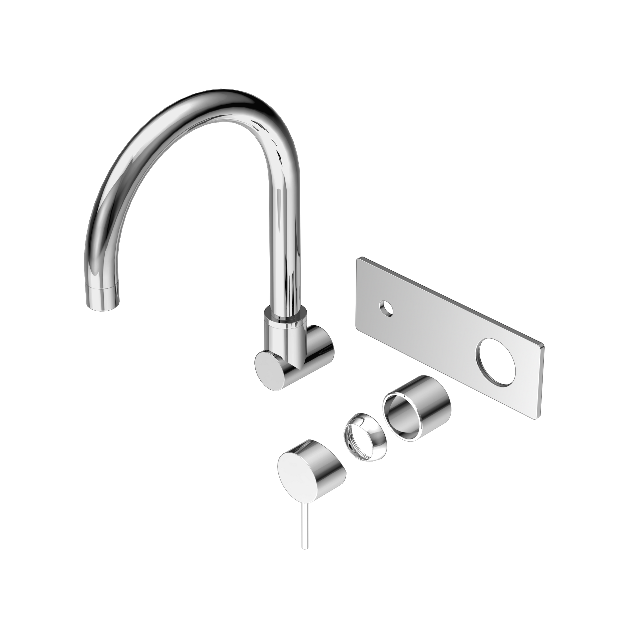 Mecca Wall Basin/Bath Mixer Swivel Spout Trim Kits Only Chrome