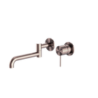 Mecca Wall Basin/Bath Mixer Swivel Spout 225mm Brushed Bronze
