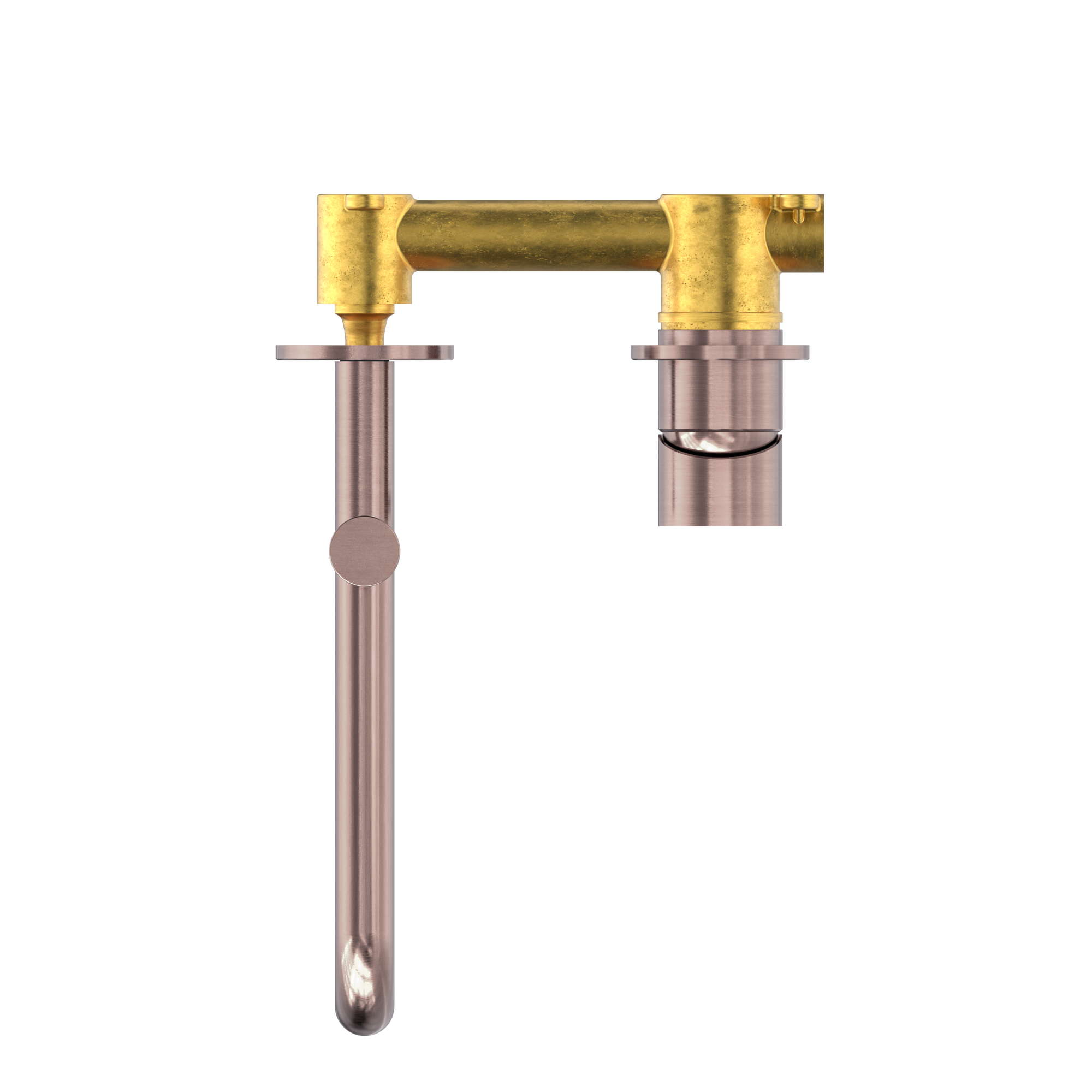 Mecca Wall Basin/Bath Mixer Swivel Spout 225mm Brushed Bronze