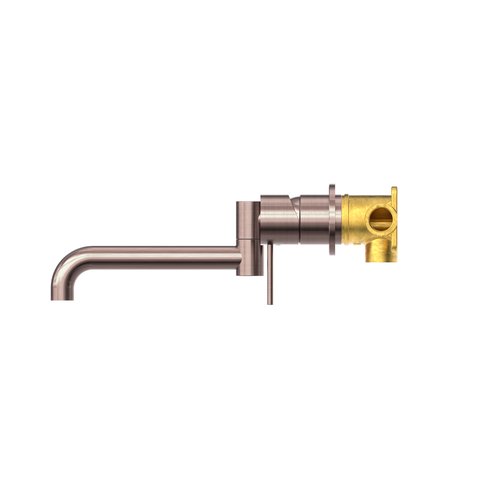 Mecca Wall Basin/Bath Mixer Swivel Spout 225mm Brushed Bronze