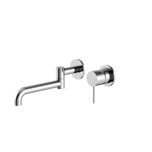 Mecca Wall Basin/Bath Mixer Swivel Spout 225mm Chrome