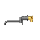 Mecca Wall Basin/Bath Mixer Swivel Spout 225mm Gun Metal