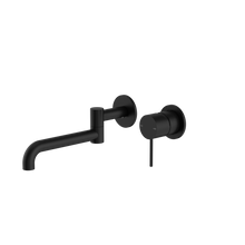 Mecca Wall Basin/Bath Mixer Swivel Spout 225mm Matte Black