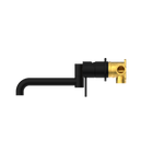 Mecca Wall Basin/Bath Mixer Swivel Spout 225mm Matte Black