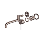 Mecca Wall Basin/Bath Mixer Swivel Spout 225mm Trim Kits Only Brushed Bronze