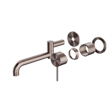 Mecca Wall Basin/Bath Mixer Swivel Spout 225mm Trim Kits Only Brushed Bronze