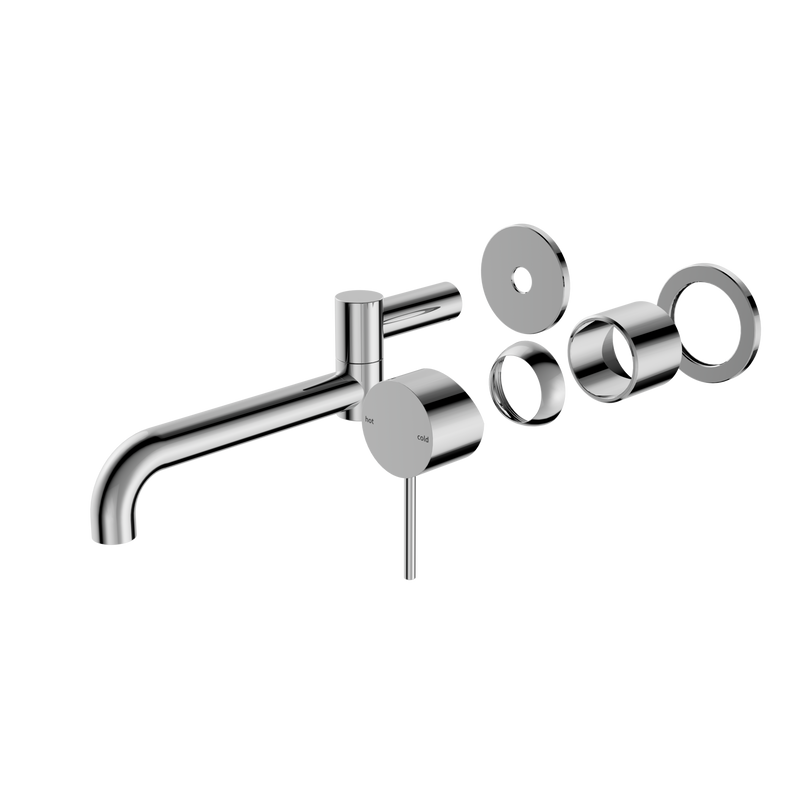 Mecca Wall Basin/Bath Mixer Swivel Spout 225mm Trim Kits Only Chrome
