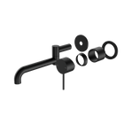 Mecca Wall Basin/Bath Mixer Swivel Spout 225mm Trim Kits Only Matte Black