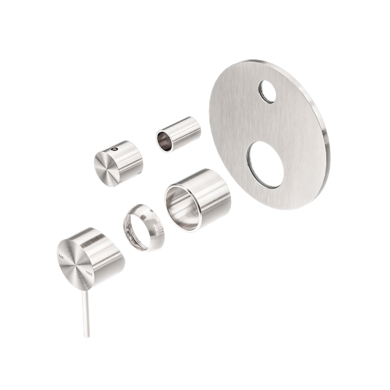 Mecca Shower Mixer With Diverter Trim Kits Only Brushed Nickel