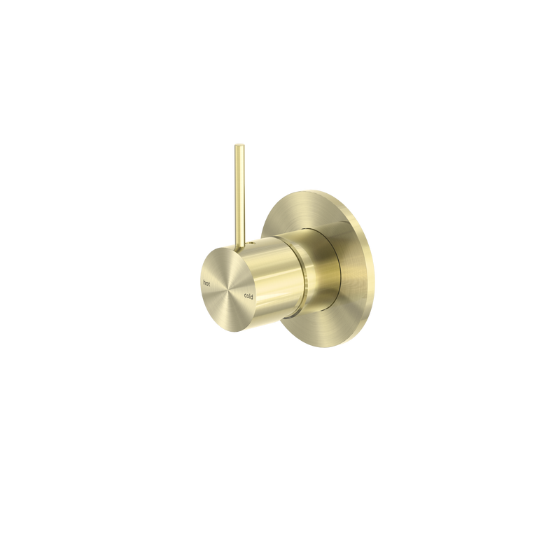 Mecca Shower Mixer Handle Up 80mm Plate Brushed Gold