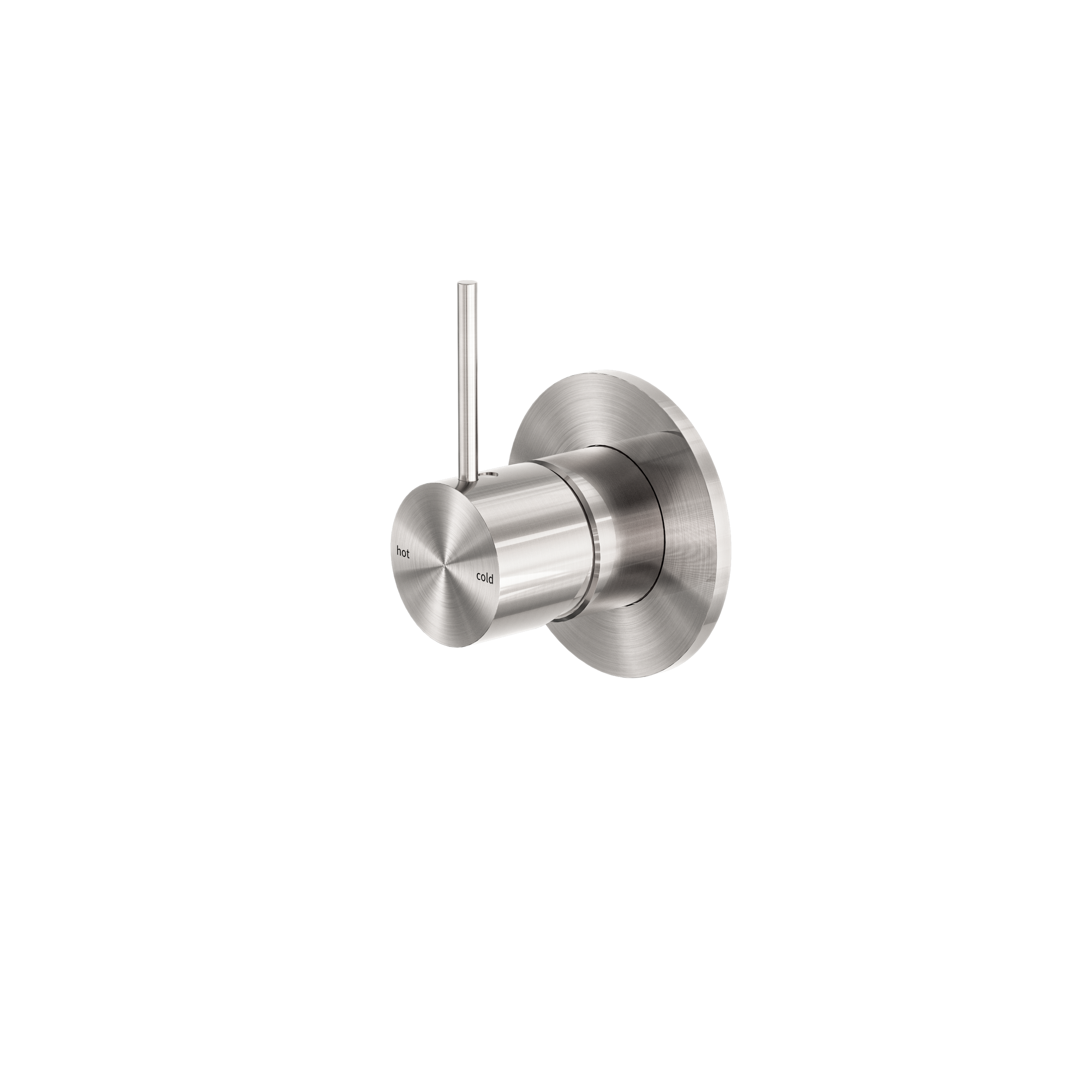 Mecca Shower Mixer Handle Up 80mm Plate Brushed Nickel