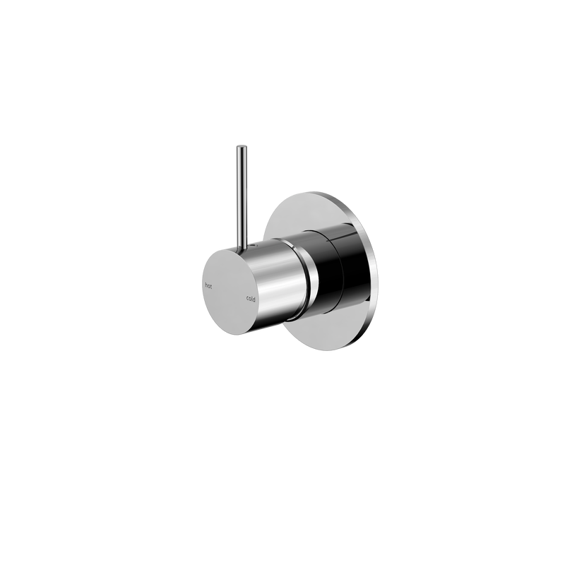 Mecca Shower Mixer Handle Up 80mm Plate Chrome