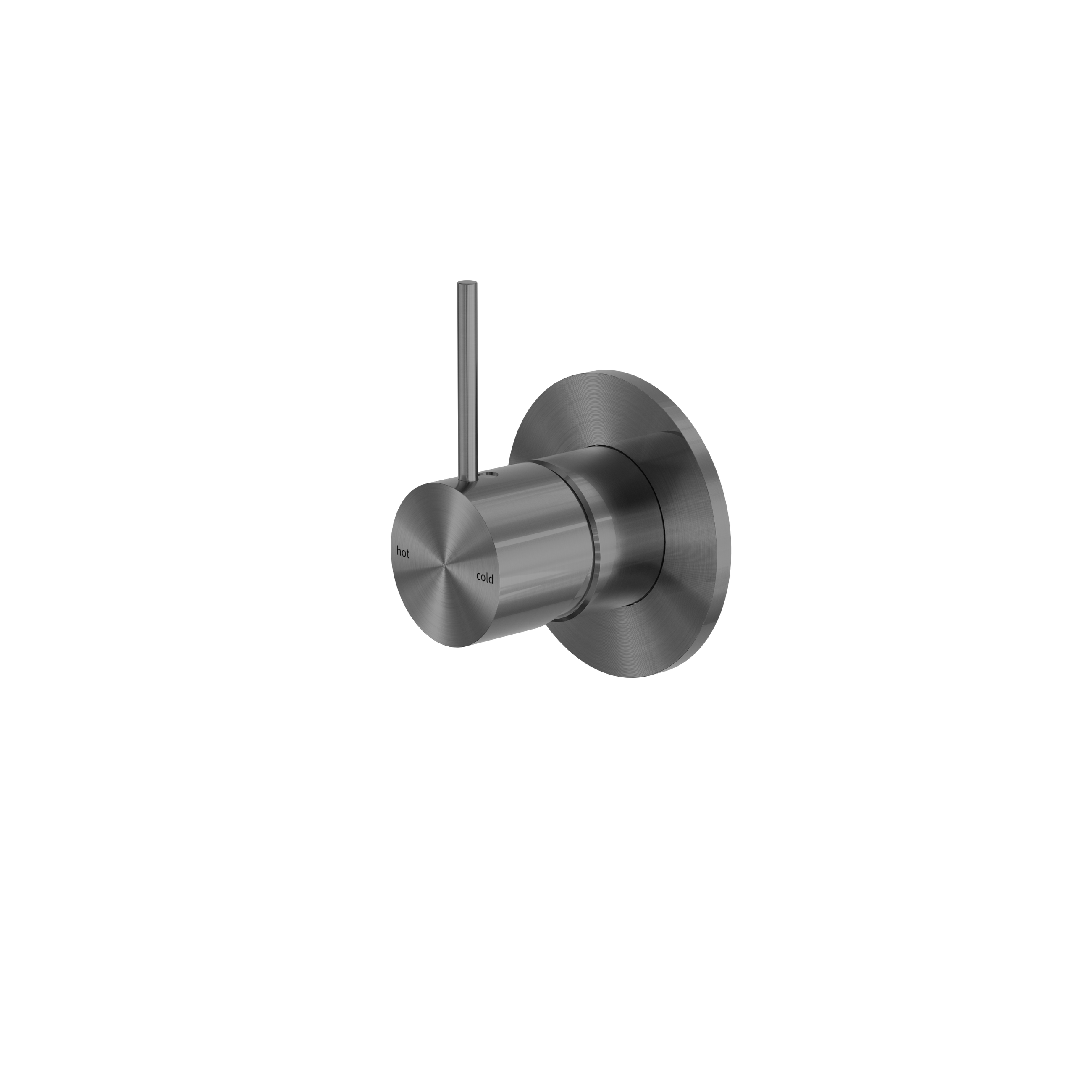 Mecca Shower Mixer Handle Up 80mm Plate Gun Metal