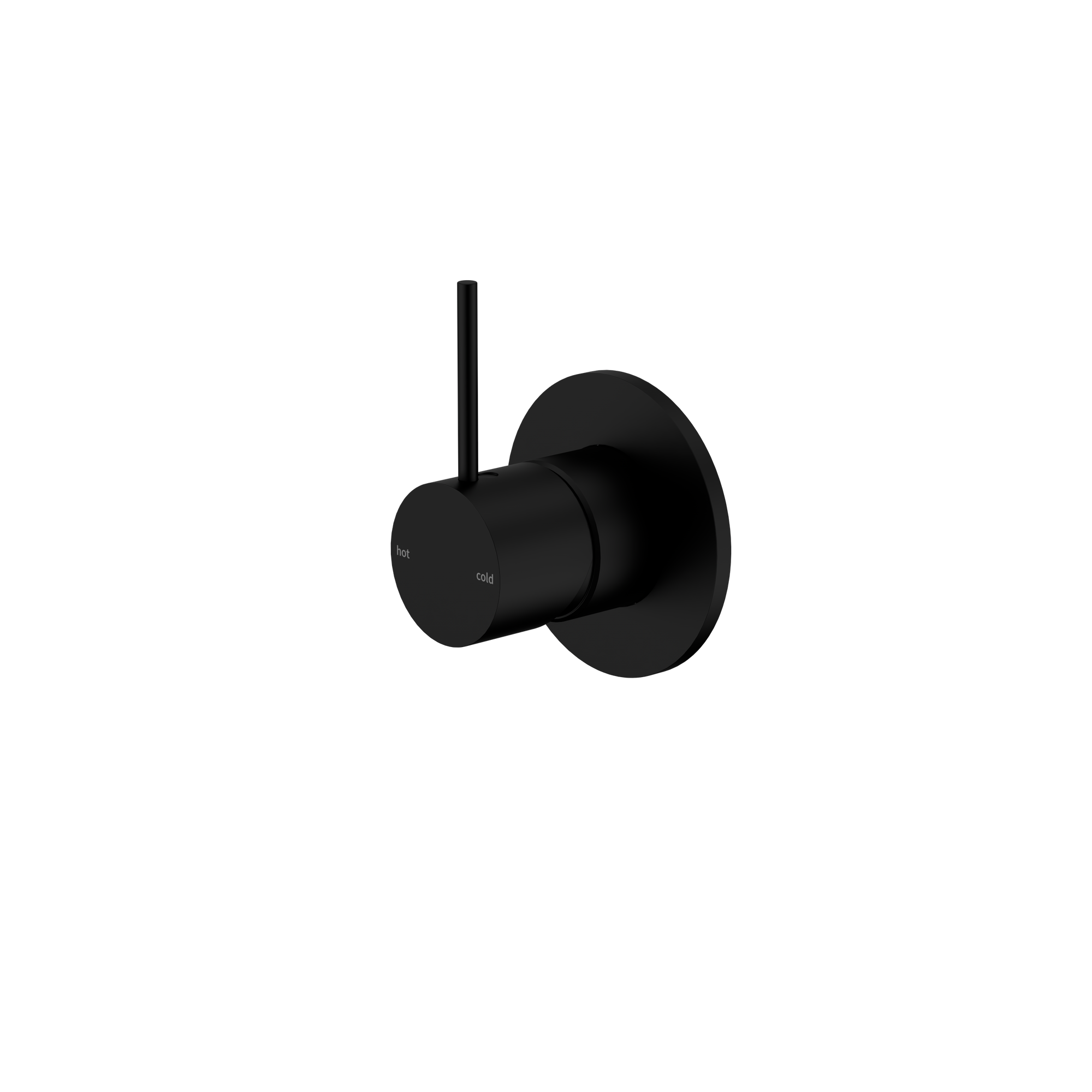 Mecca Shower Mixer Handle Up 80mm Plate Matte Black