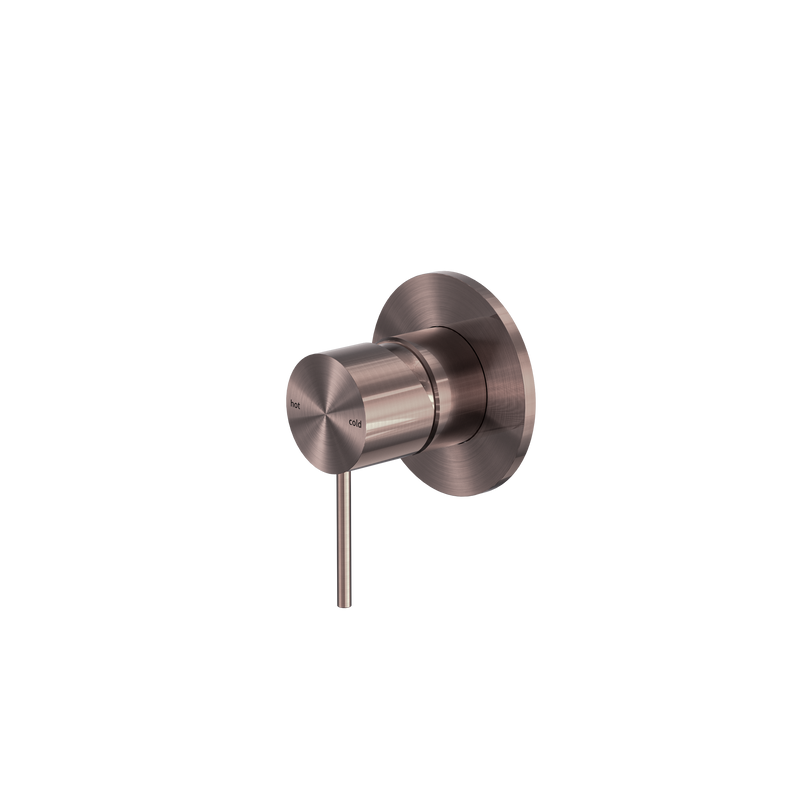 Mecca Shower Mixer 80mm Plate Brushed Bronze