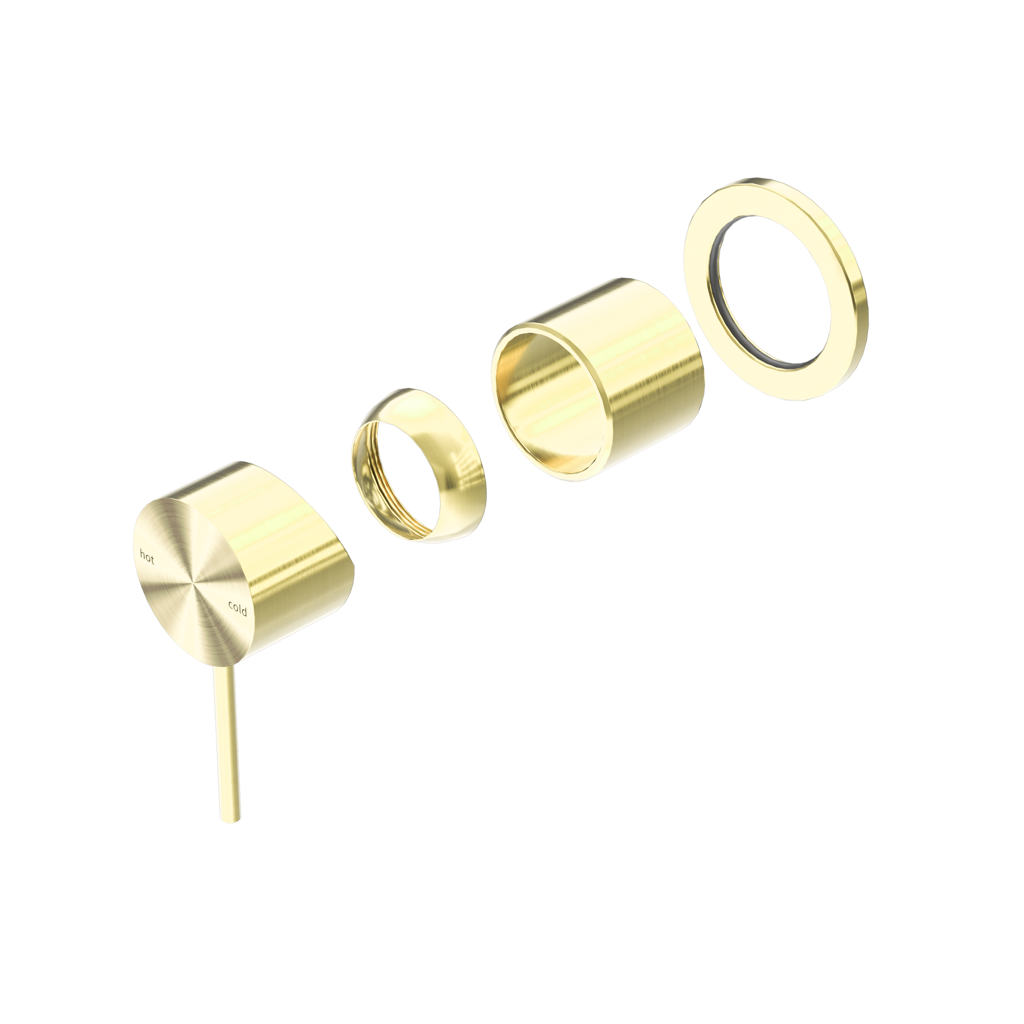 Mecca Shower Mixer 60mm Plate Trim Kits Only Brushed Gold