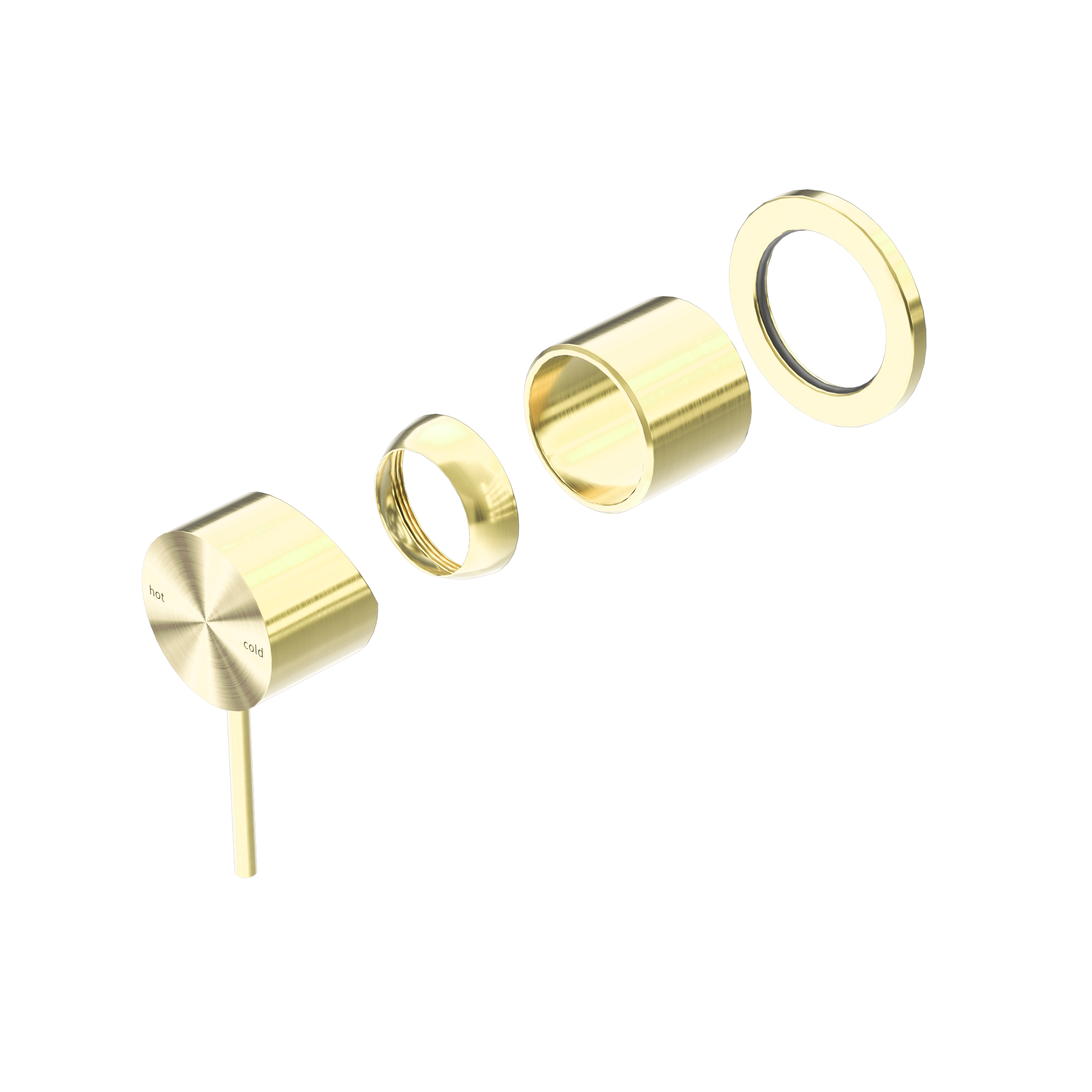 Mecca Shower Mixer 60mm Plate Trim Kits Only Brushed Gold