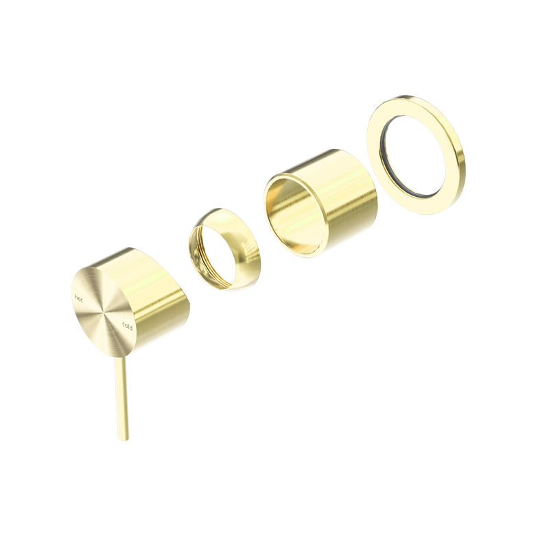 Mecca Shower Mixer 60mm Plate Trim Kits Only Brushed Gold