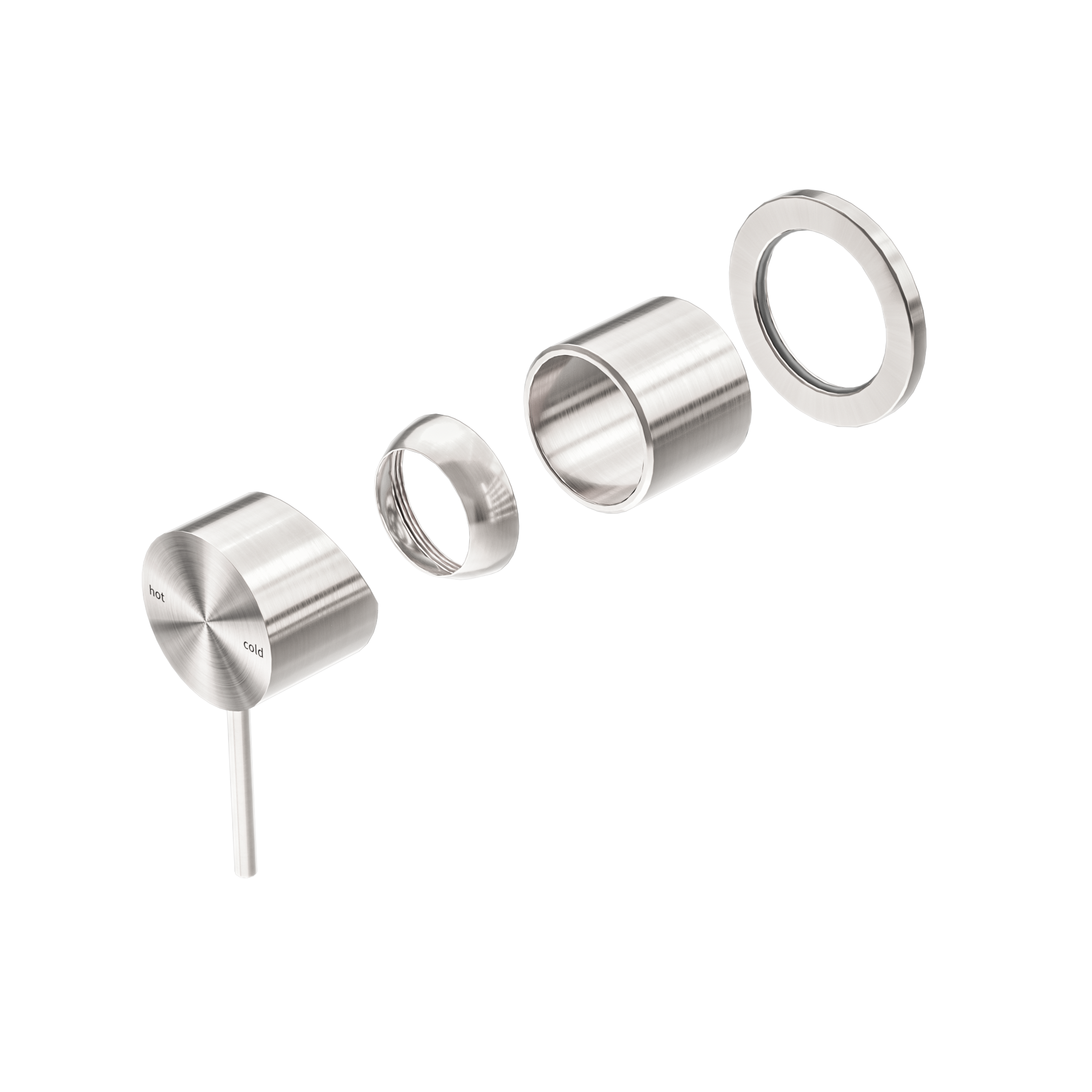 Mecca Shower Mixer 60mm Plate Trim Kits Only Brushed Nickel