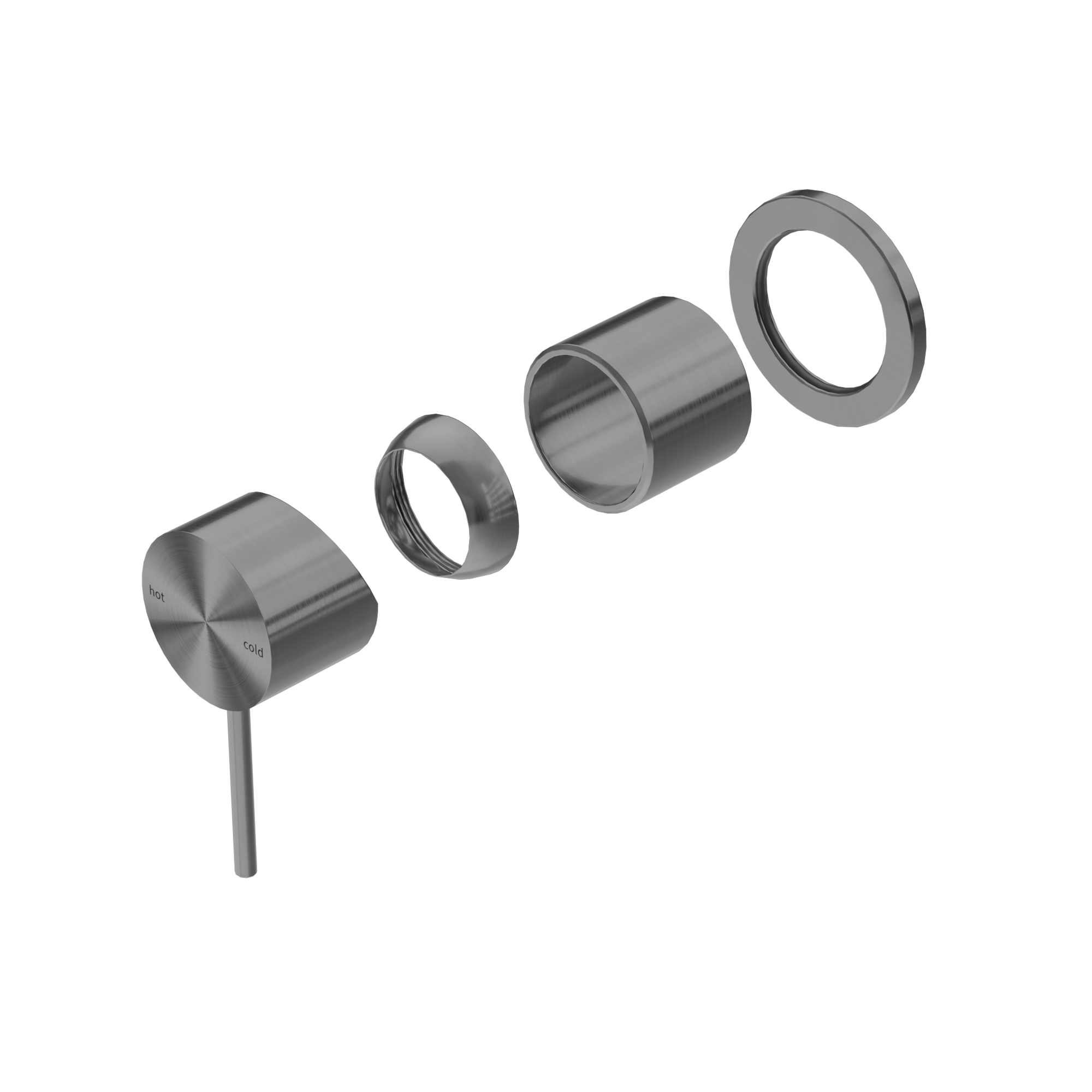 Mecca Shower Mixer 60mm Plate Trim Kits Only Gun Metal