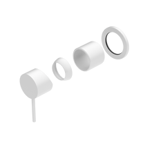 Mecca Shower Mixer 60mm Plate Trim Kits Only Matte White