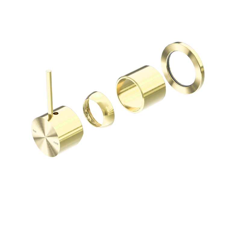 Mecca Shower Mixer 60mm Handle Up Plate Trim Kits Only Brushed Gold