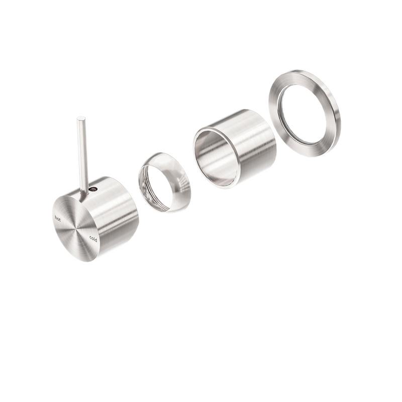 Mecca Shower Mixer 60mm Handle Up Plate Trim Kits Only Brushed Nickel