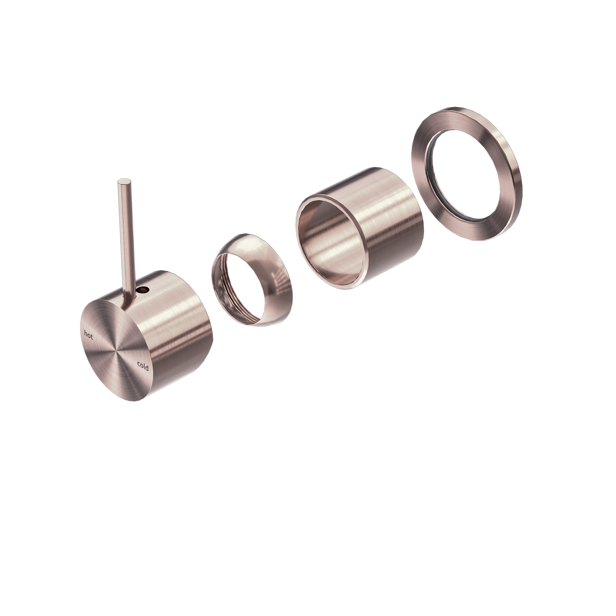 Mecca Shower Mixer 60mm Handle Up Plate Trim Kits Only Brushed Bronze