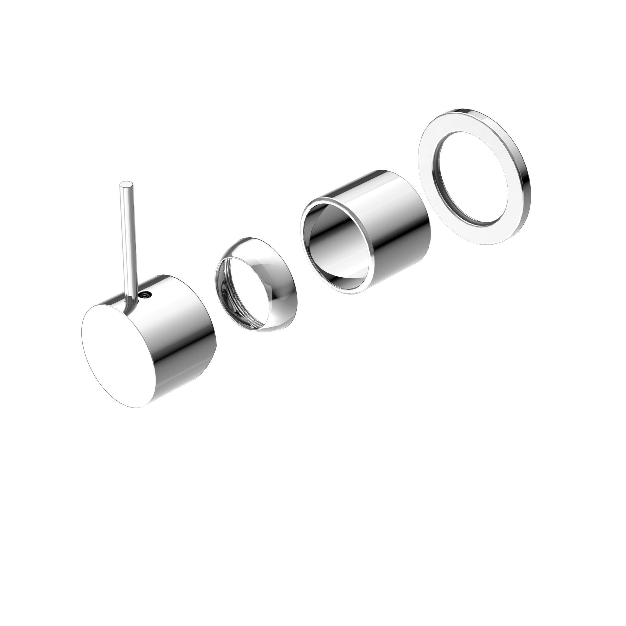 Mecca Shower Mixer 60mm Handle Up Plate Trim Kits Only Chrome