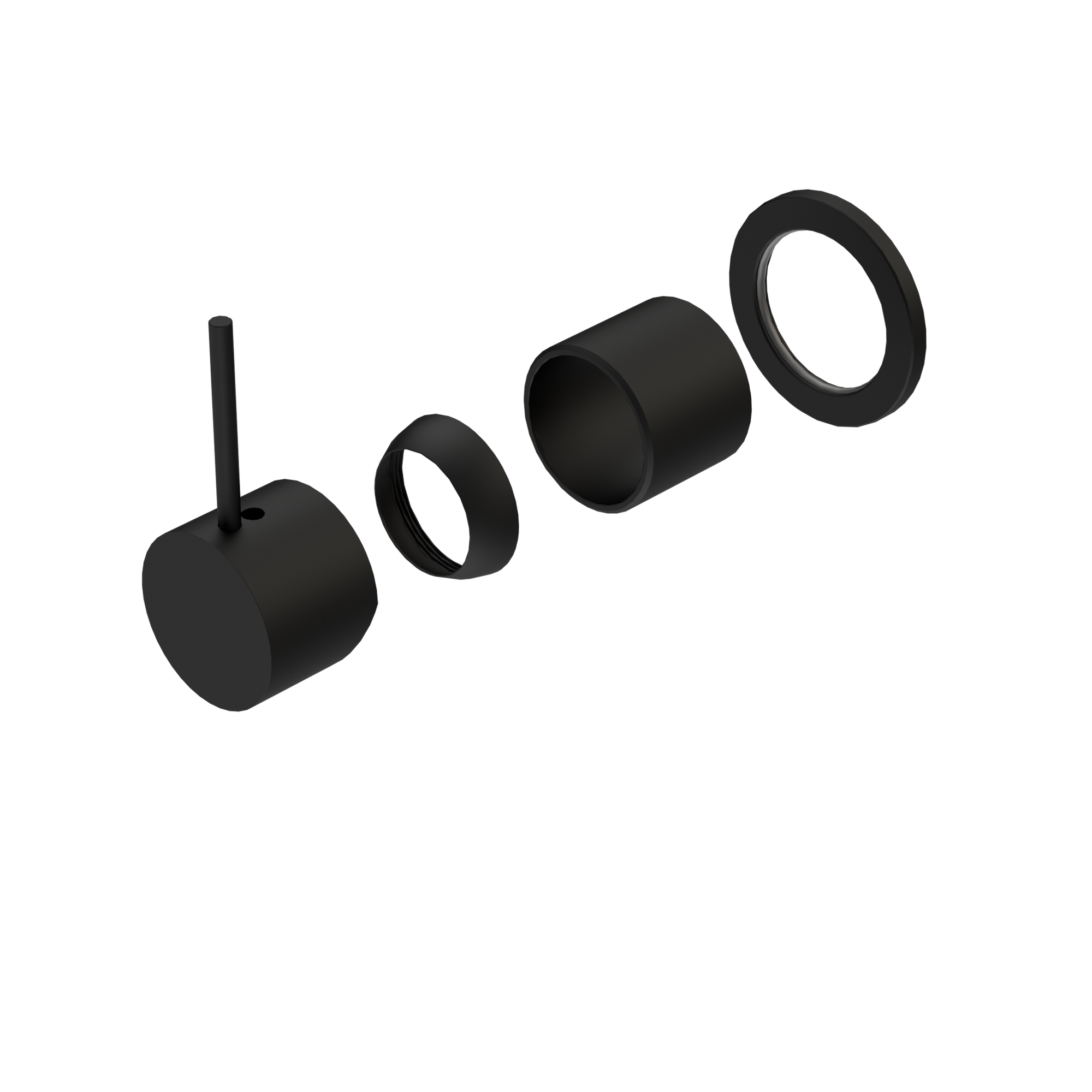 Mecca Shower Mixer 60mm Handle Up Plate Trim Kits Only Matte Black