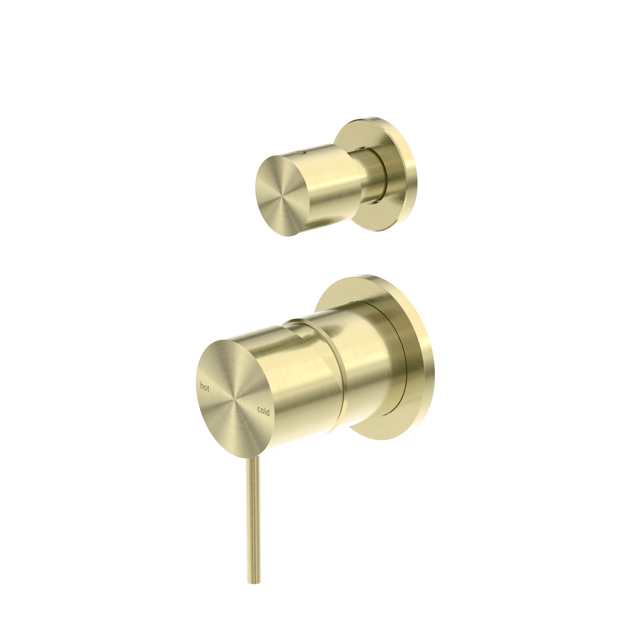 Mecca Shower Mixer With Diverter Separate Back Plate Brushed Gold