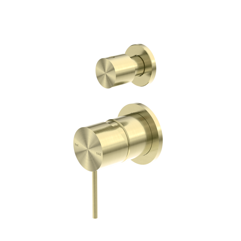 Mecca Shower Mixer With Diverter Separate Back Plate Brushed Gold