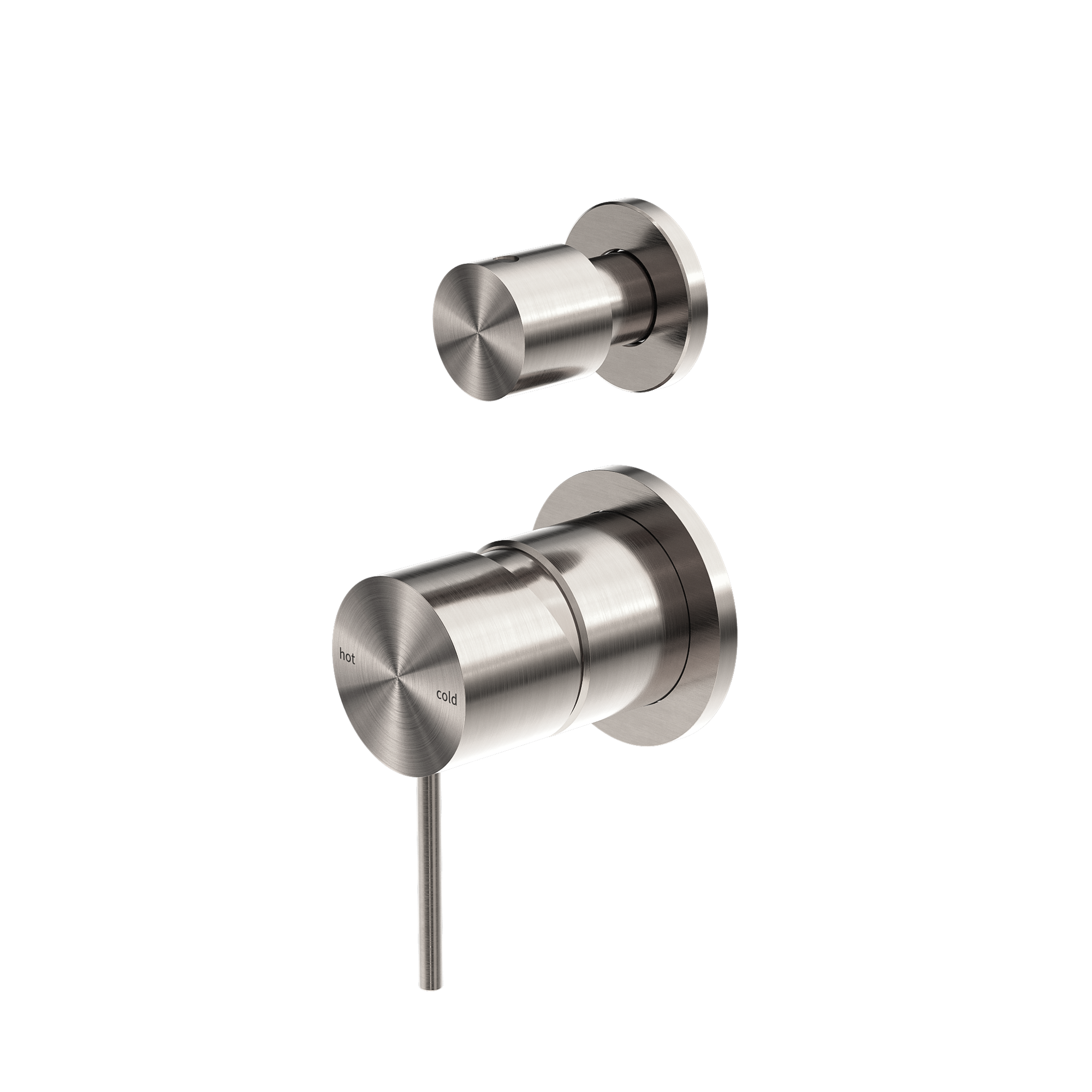 Mecca Shower Mixer With Diverter Separate Back Plate Brushed Nickel