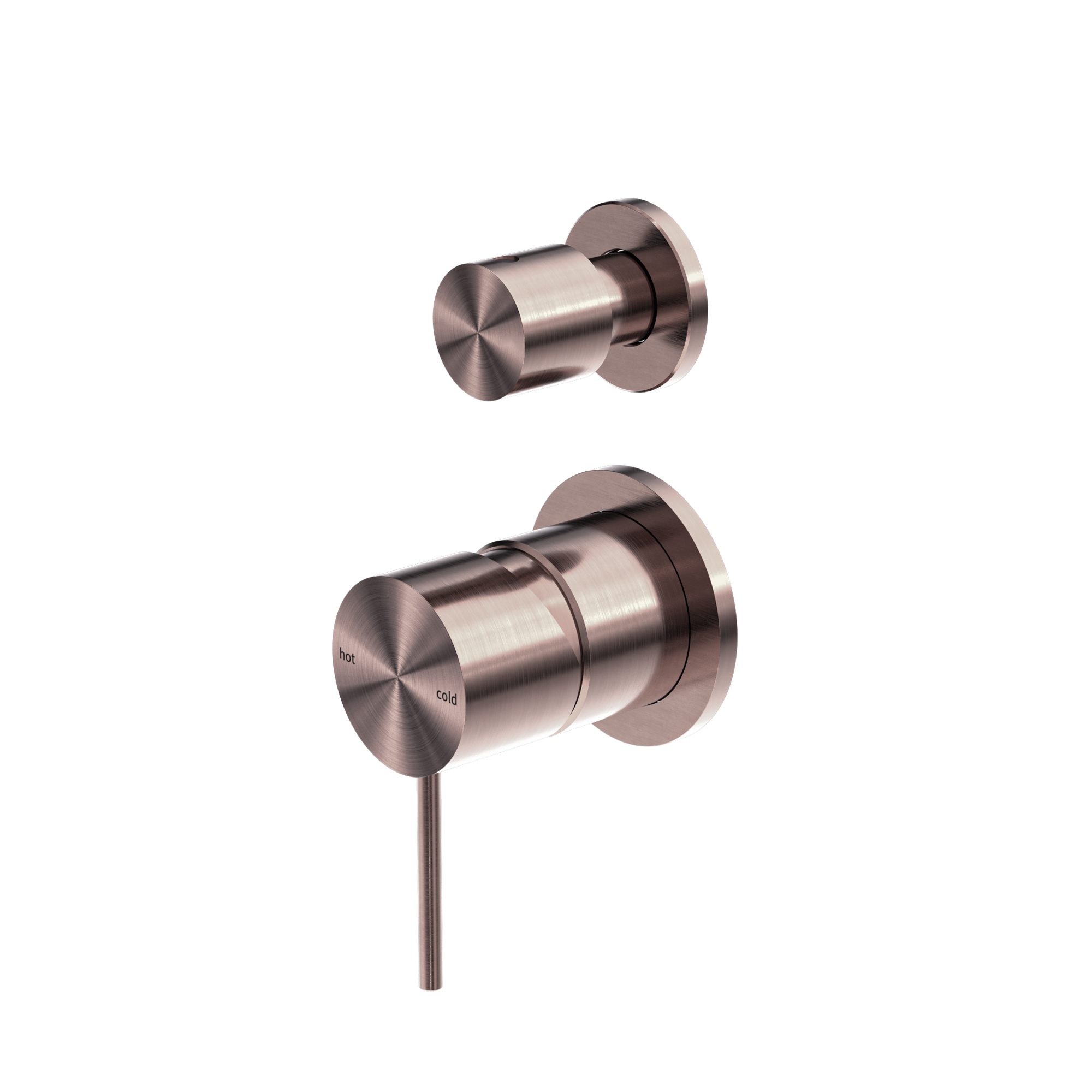 Mecca Shower Mixer With Diverter Separate Back Plate Brushed Bronze