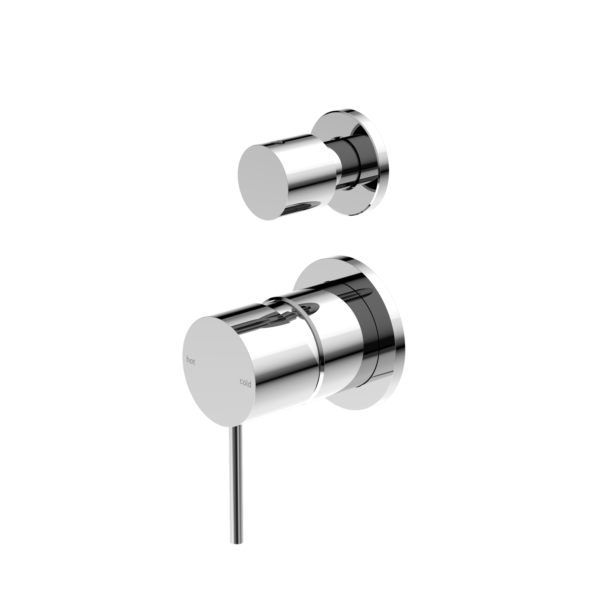 Mecca Shower Mixer With Diverter Separate Back Plate Chrome