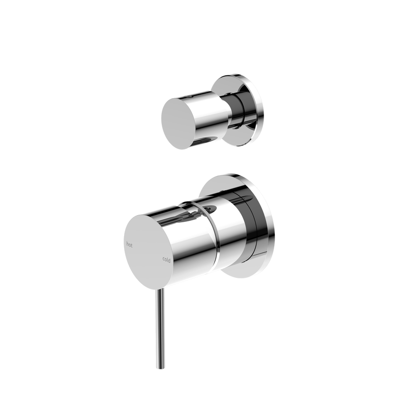 Mecca Shower Mixer With Diverter Separate Back Plate Chrome