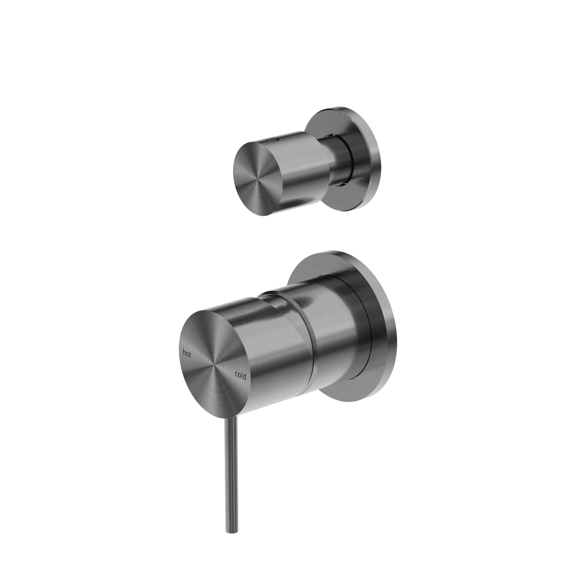 Mecca Shower Mixer With Diverter Separate Back Plate Gun Metal