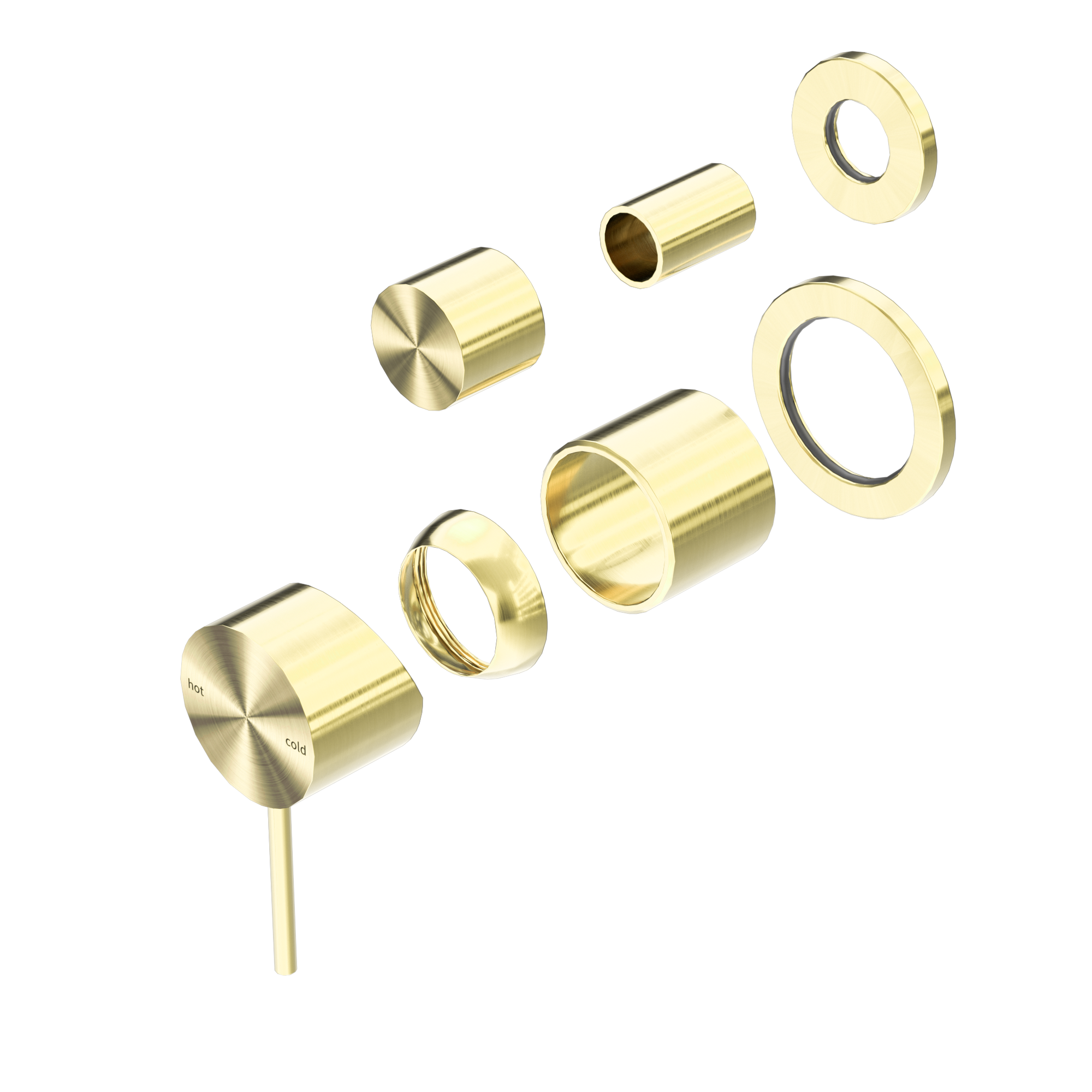 Mecca Shower Mixer With Diverter Separate Back Plate Trim Kits Only Brushed Gold