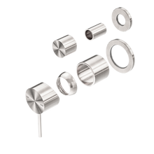 Mecca Shower Mixer With Diverter Separate Back Plate Trim Kits Only Brushed Nickel